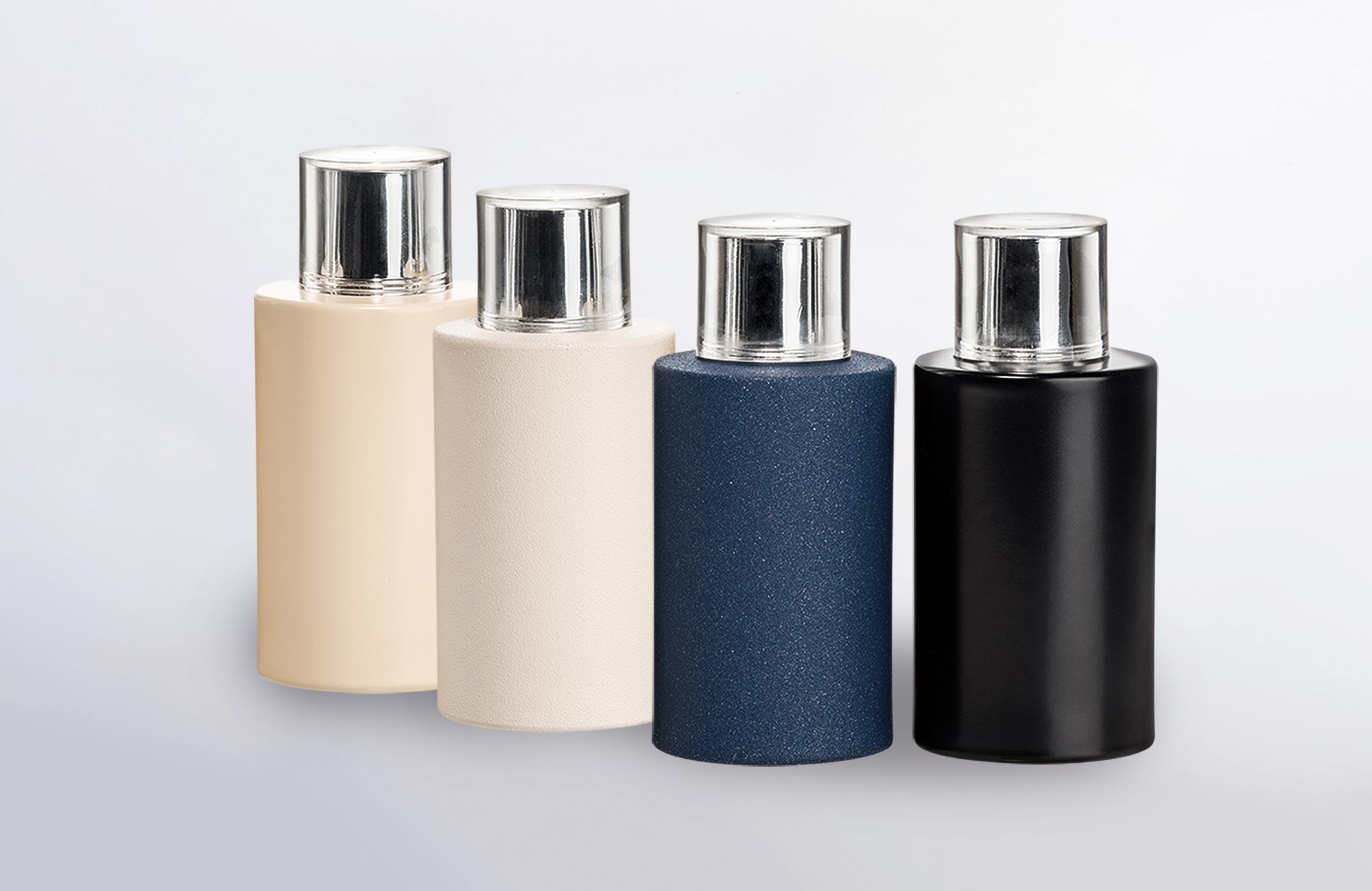 Stoelzle powder-coated perfume bottles